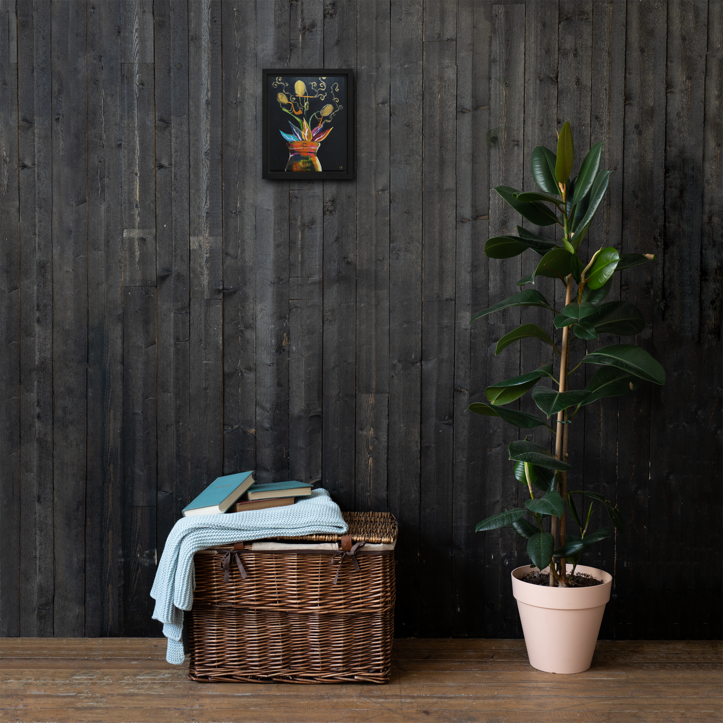 "Planted Melodies" Framed Canvas