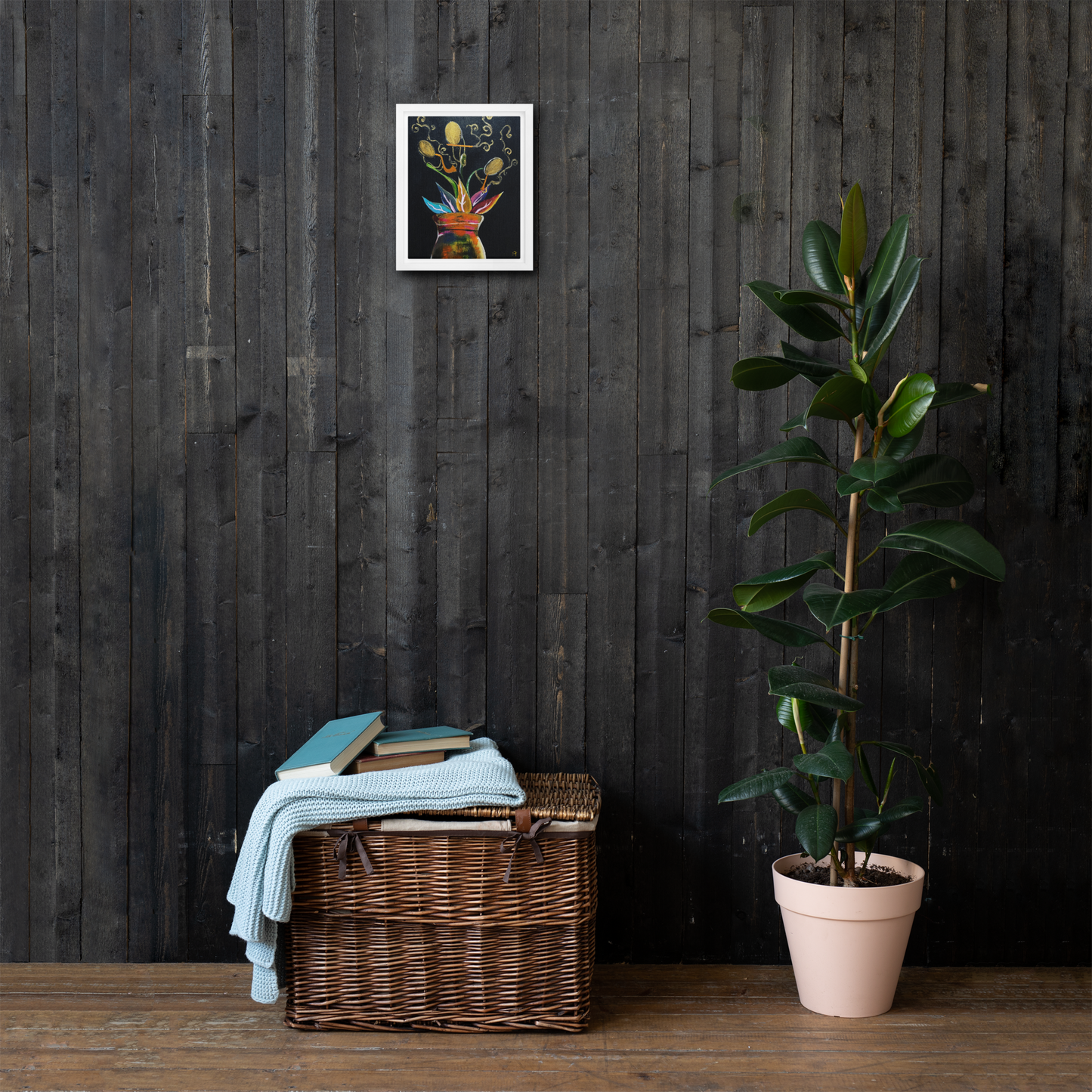 "Planted Melodies" Framed Canvas